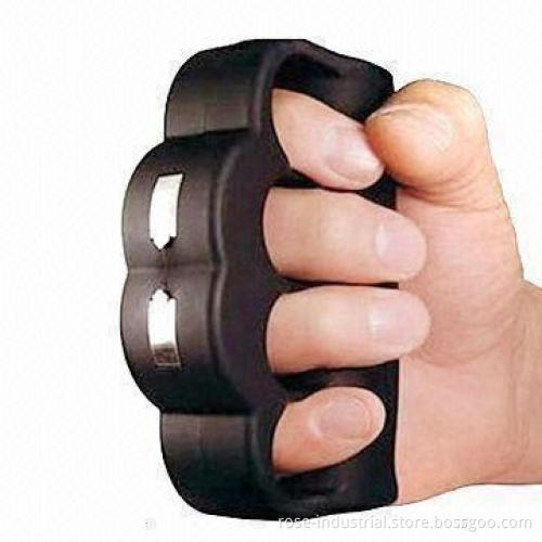 Stun Gun in Knuckle Duster Style, with Strong Flashlight, High Voltage Electric Shock